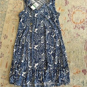 Michael Kors Blue Paisley Casual Dress